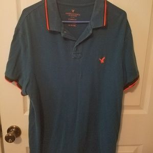 Blue and Orange American Eagle Polo